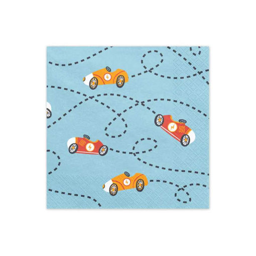 Picture of PAPER NAPKINS RACE CARS 33X33CM - 12 PACK